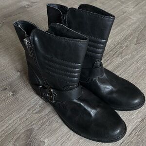 SO Black Combat Moto Boots